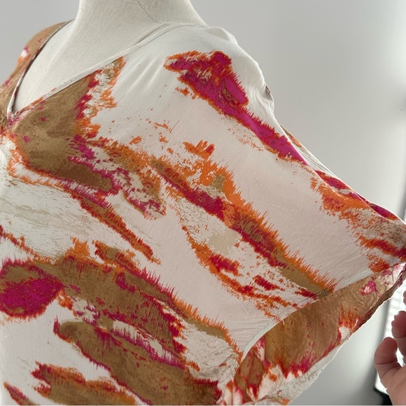 Calvin Klein jeans top size XL multicolored lightweight abstract desert sunset - Picture 7 of 11